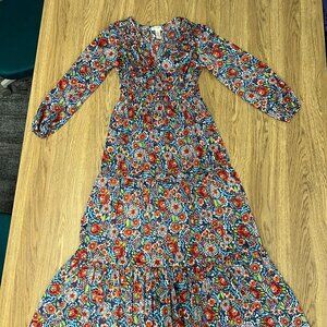 Jessica Simpson Long Sleeve Floral Maxi Dress